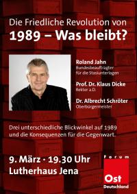 Plakat Roland Jahn Friedliche Revolution